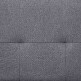 NNEVL Sofa Bed with Two Pillows Light Grey Polyester