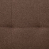 NNEVL Sofa Bed with Two Pillows Brown Polyester