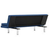 NNEVL Sofa Bed with Two Pillows Blue Polyester