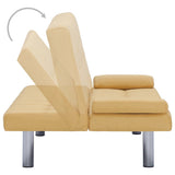 NNEVL Sofa Bed with Two Pillows Yellow Polyester