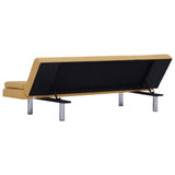 NNEVL Sofa Bed with Two Pillows Yellow Polyester