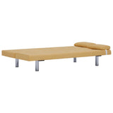 NNEVL Sofa Bed with Two Pillows Yellow Polyester