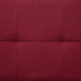 NNEVL Sofa Bed with Two Pillows Wine Red Polyester
