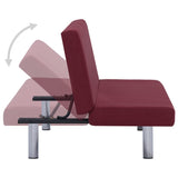 NNEVL Sofa Bed Wine Red Polyester