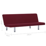 NNEVL Sofa Bed Wine Red Polyester