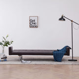 NNEVL Sofa Bed with Armrest Brown Faux Leather