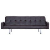 NNEVL Sofa Bed with Armrest Brown Faux Leather