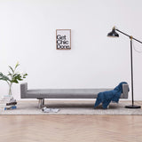 NNEVL Sofa Bed with Armrest Light Grey Polyester