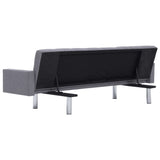 NNEVL Sofa Bed with Armrest Light Grey Polyester
