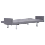 NNEVL Sofa Bed with Armrest Light Grey Polyester