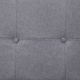 NNEVL Sofa Bed with Armrest Light Grey Polyester
