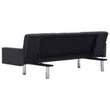 NNEVL Sofa Bed with Armrest Dark Grey Polyester