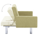 NNEVL Sofa Bed with Armrest Green Polyester