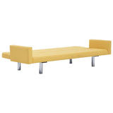 NNEVL Sofa Bed with Armrest Yellow Polyester
