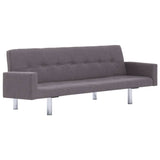 NNEVL Sofa Bed with Armrest Taupe Polyester