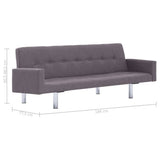 NNEVL Sofa Bed with Armrest Taupe Polyester