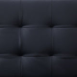 NNEVL L-shaped Sofa Bed Black Faux Leather