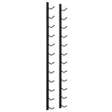NNEVL Wall Mounted Wine Rack for 12 Bottles Black Iron