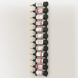 NNEVL Wall Mounted Wine Rack for 12 Bottles Black Iron