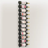 NNEVL Wall Mounted Wine Rack for 12 Bottles Black Iron