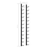 NNEVL Wall Mounted Wine Rack for 12 Bottles Black Iron