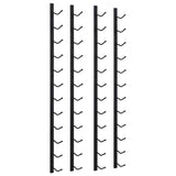NNEVL Wall Mounted Wine Racks for 12 Bottles 2 pcs Black Iron