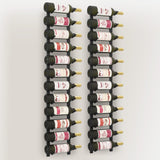 NNEVL Wall Mounted Wine Racks for 12 Bottles 2 pcs Black Iron
