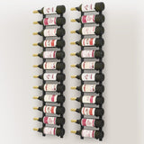 NNEVL Wall Mounted Wine Racks for 12 Bottles 2 pcs Black Iron