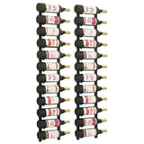 NNEVL Wall Mounted Wine Racks for 12 Bottles 2 pcs Black Iron