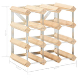 NNEVL Wine Rack for 12 Bottles Solid Pinewood