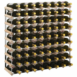 NNEVL Wine Rack for 72 Bottles Solid Pinewood