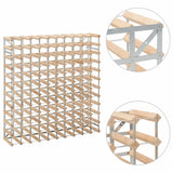 NNEVL Wine Rack for 120 Bottles Solid Pinewood
