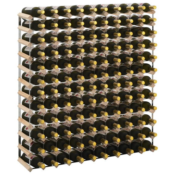 NNEVL Wine Rack for 120 Bottles Solid Pinewood