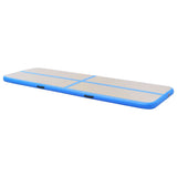 NNEVL Inflatable Gymnastics Mat with Pump 400x100x10 cm PVC Blue
