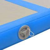 NNEVL Inflatable Gymnastics Mat with Pump 400x100x10 cm PVC Blue