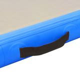 NNEVL Inflatable Gymnastics Mat with Pump 400x100x10 cm PVC Blue
