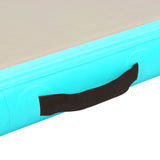 NNEVL Inflatable Gymnastics Mat with Pump 400x100x10 cm PVC Green