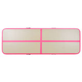 NNEVL Inflatable Gymnastics Mat with Pump 500x100x10 cm PVC Pink
