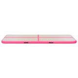 NNEVL Inflatable Gymnastics Mat with Pump 500x100x10 cm PVC Pink