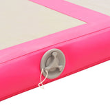 NNEVL Inflatable Gymnastics Mat with Pump 500x100x10 cm PVC Pink