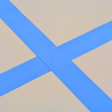 NNEVL Inflatable Gymnastics Mat with Pump 500x100x10 cm PVC Blue