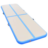 NNEVL Inflatable Gymnastics Mat with Pump 500x100x10 cm PVC Blue