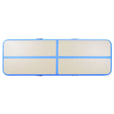 NNEVL Inflatable Gymnastics Mat with Pump 500x100x10 cm PVC Blue