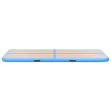 NNEVL Inflatable Gymnastics Mat with Pump 500x100x10 cm PVC Blue