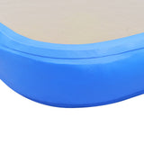 NNEVL Inflatable Gymnastics Mat with Pump 500x100x10 cm PVC Blue