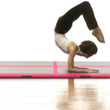 NNEVL Inflatable Gymnastics Mat with Pump 600x100x10 cm PVC Pink