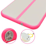 NNEVL Inflatable Gymnastics Mat with Pump 600x100x10 cm PVC Pink