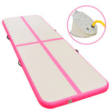 NNEVL Inflatable Gymnastics Mat with Pump 800x100x10 cm PVC Pink