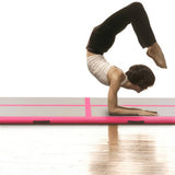 NNEVL Inflatable Gymnastics Mat with Pump 800x100x10 cm PVC Pink