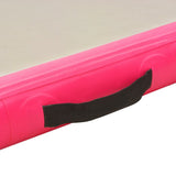 NNEVL Inflatable Gymnastics Mat with Pump 800x100x10 cm PVC Pink
